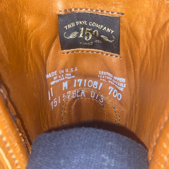 Frye 150th Anniversary Heeled Black Harness Boots with Stars - Picture 4 of 5